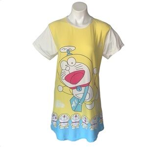 Doraemon Astronaut Cat Long Sleep Shirt Manga Anime
